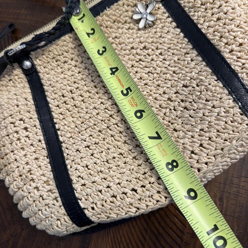 Vintage Brighton Straw Weave Hobo Handbag Grandma Cottage Core Shoulder Bag